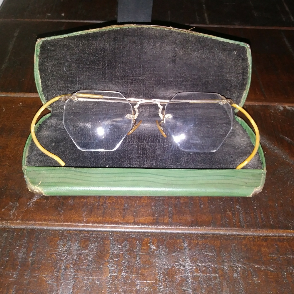 Antique Rimless 12k gold filled